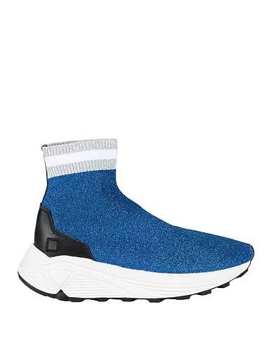 D.A.T.E. Sneakers Bright blue Textile fibres, Leather