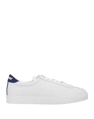 K-WAY Sneakers Bianco Pelle, Fibre tessili