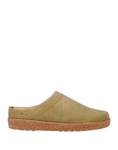 HAFLINGER Mule e zoccoli Verde militare Pelle