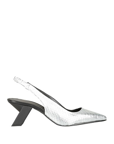 DANIELE ANCARANI Court Silver Leather, Textile fibres