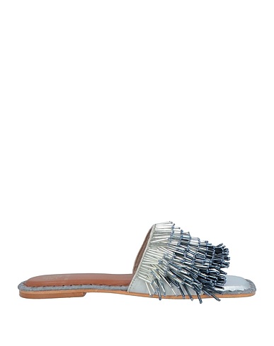 DE SIENA Sandals Silver Textile fibres