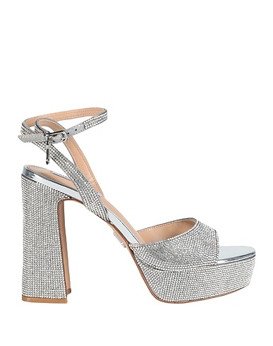 STEVE MADDEN Sandals Silver Textile fibres