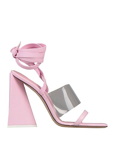 THE ATTICO Sandalen Rosa Leder, Gummi