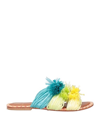 DE SIENA Sandals Yellow Textile fibres