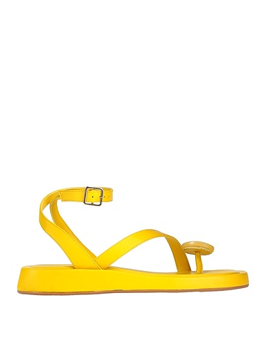 GIA / RHW Flip flops Yellow Leather