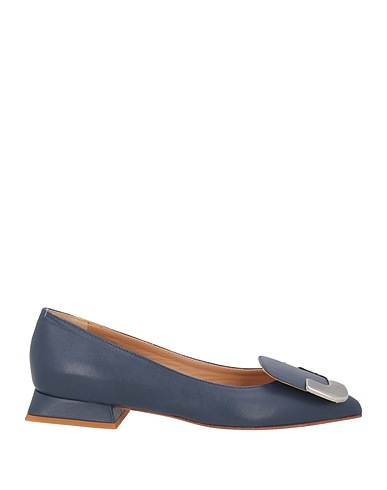 NICOLE BONNET Paris Ballet flats Navy blue Leather