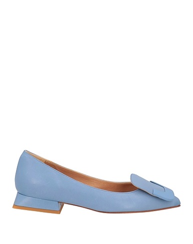 NICOLE BONNET Paris Ballerine Blu chiaro Pelle