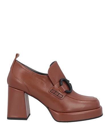 JANET & JANET Loafers Brown Leather