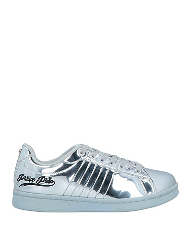 PHILIPP PLEIN Sneakers Argento Pelle, Fibre tessili