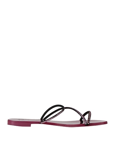 GIUSEPPE ZANOTTI Sandals Mauve Textile fibres, Leather