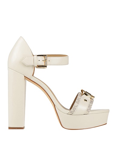 MICHAEL MICHAEL KORS Sandals Ivory Cow leather, Sheepskin, Rubber