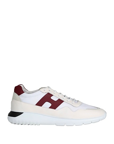 HOGAN Sneakers Ivory Leather, Textile fibres