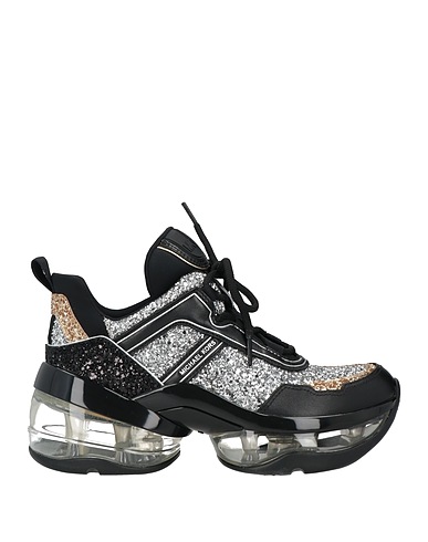 MICHAEL MICHAEL KORS Sneakers Black Leather, Textile fibres