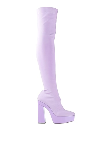 JIMMY CHOO Bottes Mauve Fibres textiles