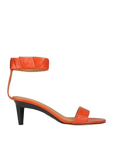 ISABEL MARANT Sandals Orange 100% Calfskin
