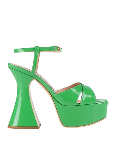 MOSCHINO Sandals Green Leather