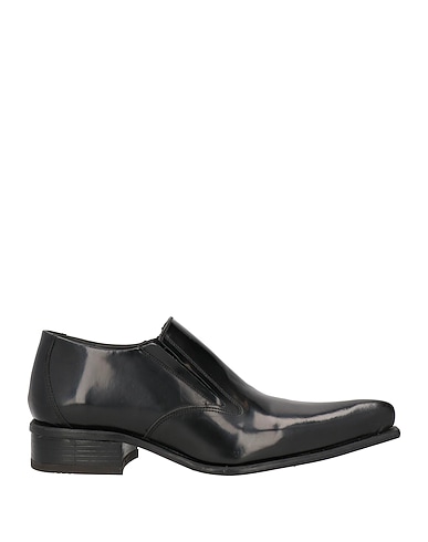 NEW ROCK Loafers Black Leather