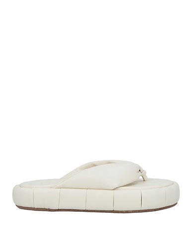 THEMOIRÈ Flip flops Ivory Textile fibres