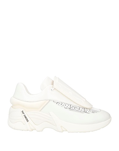 RAF SIMONS Sneakers Off white Pelle, Fibre tessili