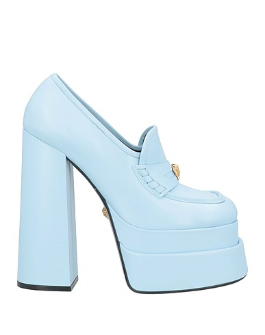 VERSACE Mocassino Celeste Pelle di vitello