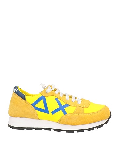 SUN 68 Sneakers Yellow Leather, Textile fibres