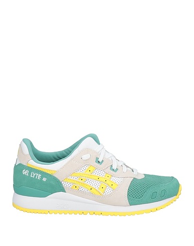 ASICS Sneakers Green Leather, Textile fibers