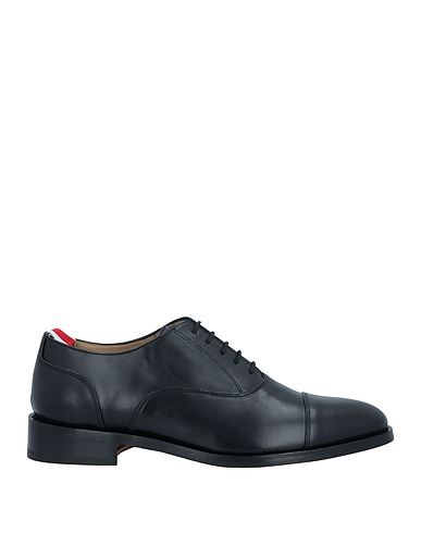 THOM BROWNE Laced shoes Black Calfskin