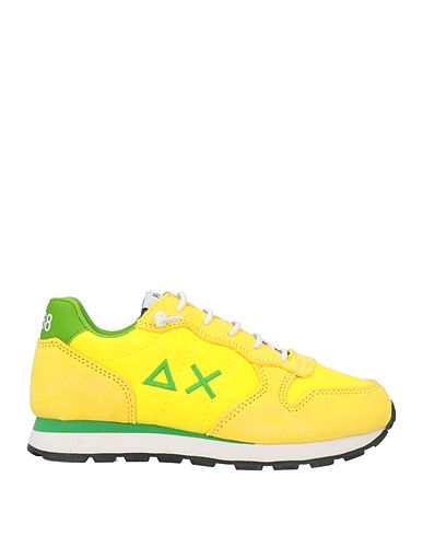SUN 68 Sneakers Yellow Leather, Textile fibres