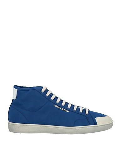 SAINT LAURENT Sneakers Blue Nylon, Calfskin