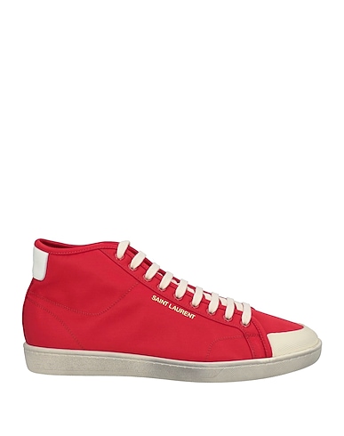 SAINT LAURENT Sneakers Red Nylon, Calfskin