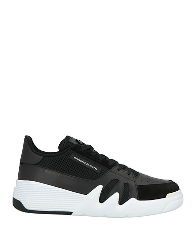 GIUSEPPE ZANOTTI Sneakers Black Leather, Textile fibres