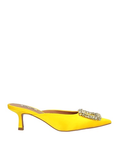BIBI LOU Mules and clogs Yellow Textile fibers
