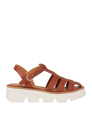 TOSCA BLU Sandals Tan Textile fibres