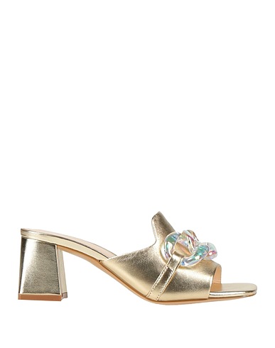 TOSCA BLU Sandals Gold Leather
