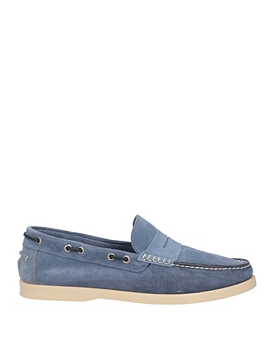 GREY DANIELE ALESSANDRINI Loafers Pastel blue Leather
