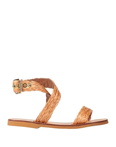SUKY Sandals Camel Natural raffia