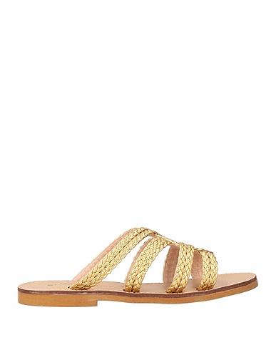 CHATULLE Sandals Gold Textile fibers