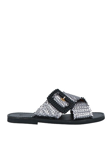 CHATULLE Sandals Silver Textile fibres