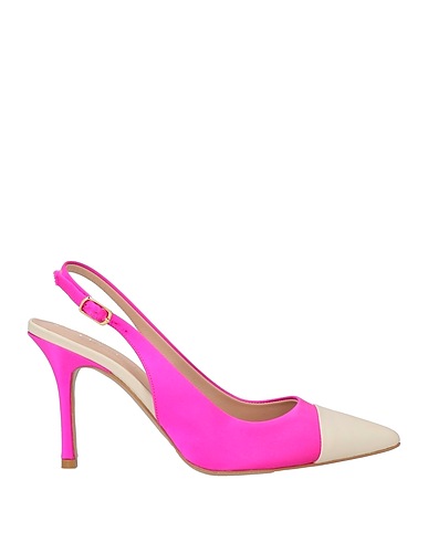 LEA-GU Décolleté Fucsia Fibre tessili, Pelle
