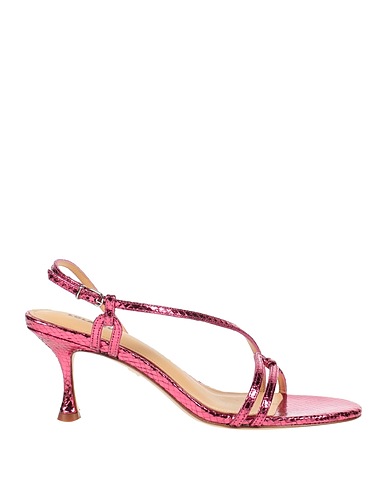 LOLA CRUZ Sandals Magenta Leather