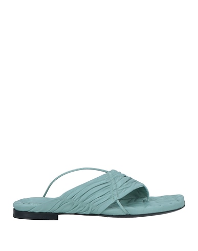 TRUSSARDI Flip flops Light green Leather
