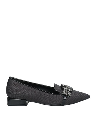 LORENZO MARI Mocassino Nero Fibre tessili, Altre Fibre
