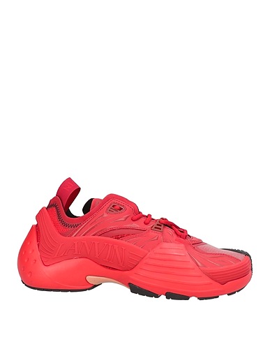LANVIN Sneakers Red 100% Polyurethane, Polyester