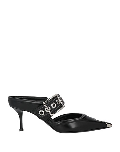 MCQUEEN Mules and clogs Black Leather