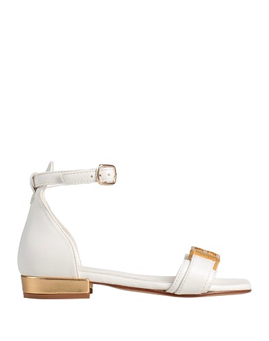 BALMAIN Sandals White Leather