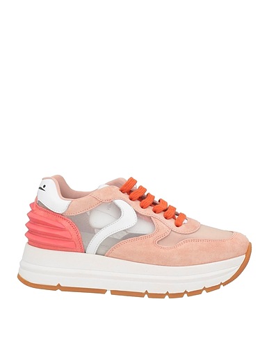 VOILE BLANCHE Sneakers Pink Leather, Textile fibers