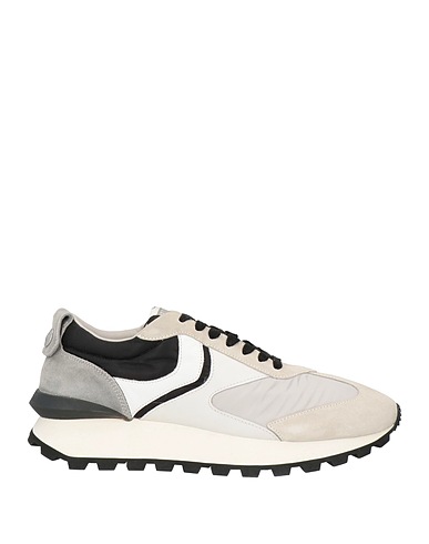 VOILE BLANCHE Sneakers Light grey Leather, Textile fibers