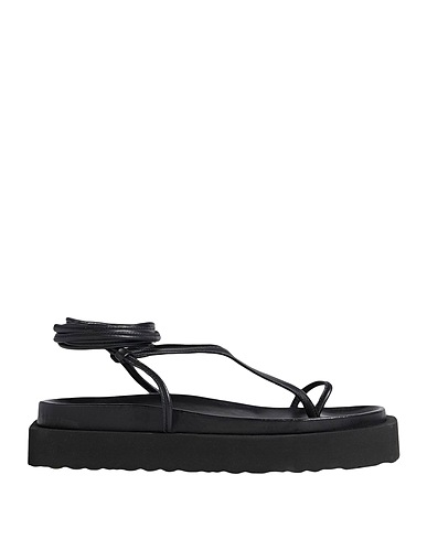 NOSTRASANTISSIMA Flip flops Black 100% Cow leather