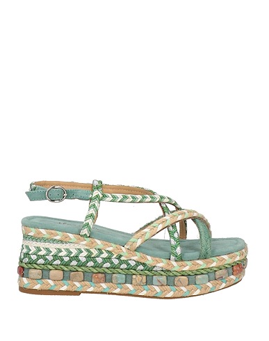 ALMA EN PENA. Espadrilles Green Textile fibers