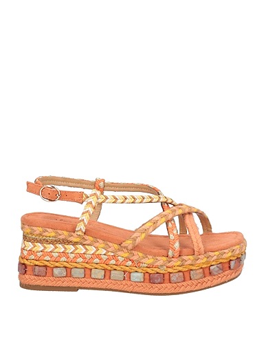 ALMA EN PENA. Espadrilles Orange Textile fibres